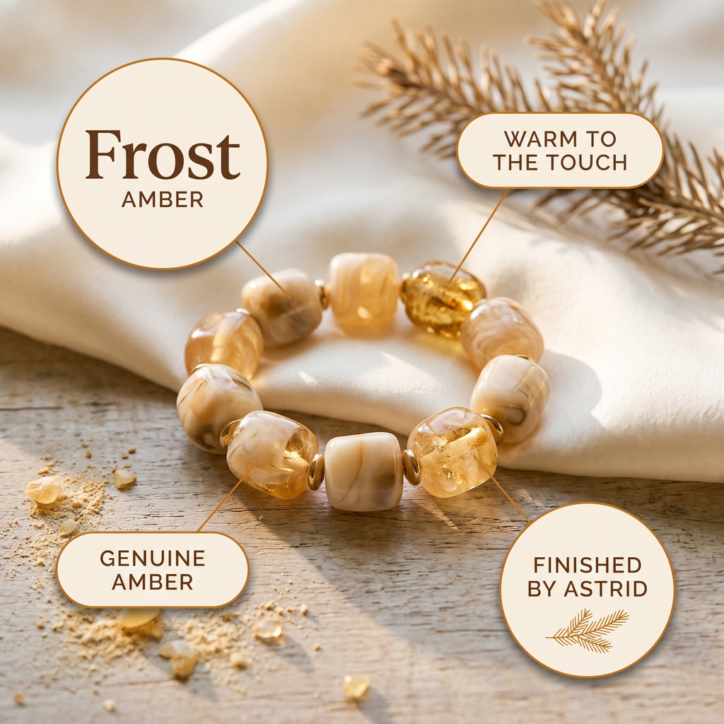 Astrid's Frost Amber Bracelet