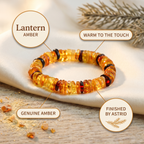 Astrid's Lantern Amber Bracelet